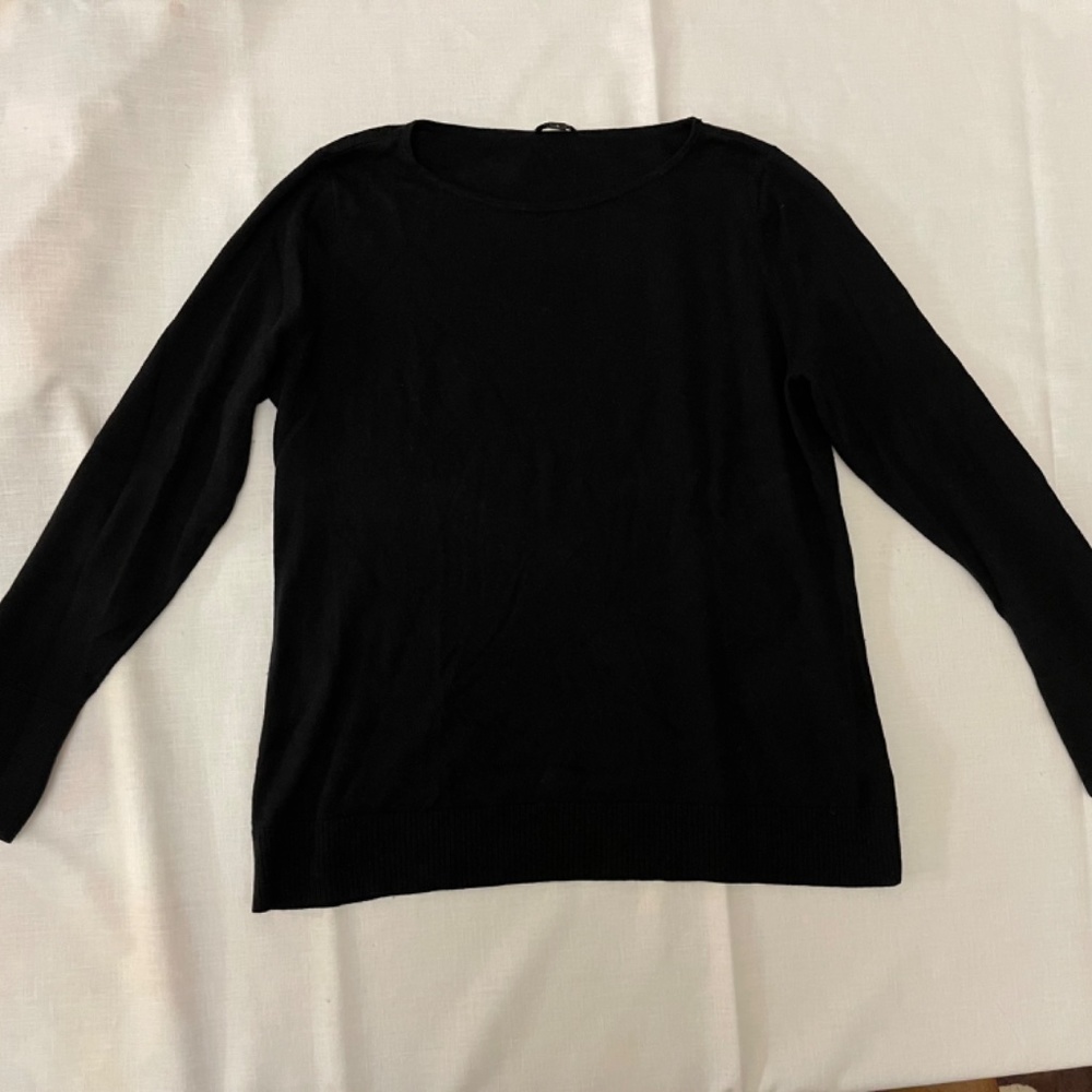 Black Talbots Sweater. Styled cuff (see pics). Very Versatile.